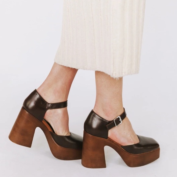 🆕FREE PEOPLE Gwen Platform Mary Janes-Size 8.5 - Picture 3 of 16